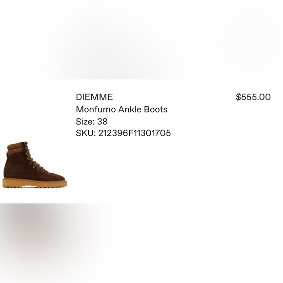 Diemme Women Monfumo Ankle Boots size 38 - Picture 10 of 10